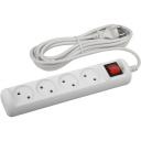 Удлинитель 4-х местный без заземления 3 метра ЭРА U-4s-3m-2x1 Удлинитель 4-х местный без заземления 3 метра ЭРА U-4s-3m-2x1