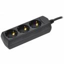 Удлинитель У03 3 места с заземлением 5м 3х1мм2 10А/250В черный GENERICA, цена за 1 шт Удлинитель У03 3 места с заземлением 5м 3х1мм2 10А/250В черный GENERICA, цена за 1 шт