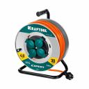 Силовой удлинитель на стальной катушке KRAFTOOL Expert ПВС 3x2.5, 30м 55089-30 Силовой удлинитель на стальной катушке KRAFTOOL Expert ПВС 3x2.5, 30м 55089-30