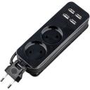 Удлинитель шнур 1,5м., 2 гнездa, 10A, б/з, 4USB(2,1A). черный Uniel Travel S-CT2-1,5U BLACK Удлинитель шнур 1,5м., 2 гнездa, 10A, б/з, 4USB(2,1A). черный Uniel Travel S-CT2-1,5U BLACK