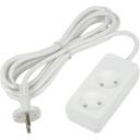 Удлинитель шнур 3м., 2 гнезда, 10A, б/з. белый Uniel Ultra S-CU2-3 WHITE Удлинитель шнур 3м., 2 гнезда, 10A, б/з. белый Uniel Ultra S-CU2-3 WHITE