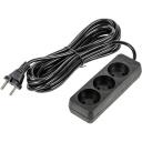 Удлинитель шнур 5м., 3 гнезда, 10A, б/з. черный Uniel Ultra S-CU3-5 BLACK Удлинитель шнур 5м., 3 гнезда, 10A, б/з. черный Uniel Ultra S-CU3-5 BLACK