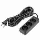Удлинители бытовые Uniel S-CU3-5 BLACK, цена за 1 шт Удлинители бытовые Uniel S-CU3-5 BLACK, цена за 1 шт