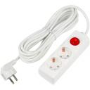 Удлинитель шнур 5м., 2 гнезда, 16A, с/з. белый Uniel Ultra S-GCU2-5B WHITE Удлинитель шнур 5м., 2 гнезда, 16A, с/з. белый Uniel Ultra S-GCU2-5B WHITE