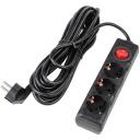 Удлинитель шнур 7м., 3 гнезда, 16A, с/з. черный Uniel Ultra S-GCU3-7B BLACK Удлинитель шнур 7м., 3 гнезда, 16A, с/з. черный Uniel Ultra S-GCU3-7B BLACK
