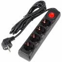 Удлинители бытовые Uniel S-GCU4-3B BLACK, цена за 1 шт Удлинители бытовые Uniel S-GCU4-3B BLACK, цена за 1 шт