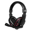 Наушники с микрофоном Оклик HS-L380G ABADDON черный/красный 1.8м мониторные оголовье (11004 103388 Наушники с микрофоном Оклик HS-L380G ABADDON черный/красный 1.8м мониторные оголовье (11004 103388