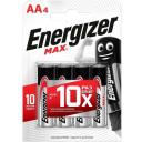 Батарейки Energizer Max, тип AA/LR06, 1.5V, 4шт. (Пальчиковые) Батарейки Energizer Max, тип AA/LR06, 1.5V, 4шт. (Пальчиковые)