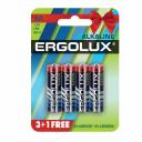 Ergolux Alkaline LR6 BL-3+1 (LR6 BL3+1, пальчиковая батарейка АА 1.5В) (упак. 4 шт.), цена за 1 упак. Ergolux Alkaline LR6 BL-3+1 (LR6 BL3+1, пальчиковая батарейка АА 1.5В) (упак. 4 шт.), цена за 1 упак.