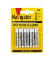 Батарейка Navigator АА пальчиковая LR6 1,5 В (4 шт.) Батарейка Navigator АА пальчиковая LR6 1,5 В (4 шт.)