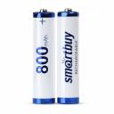 Аккумулятор NiMh Smartbuy AAA/2BL 800 mAh (24/240) (SBBR-3A02BL800) (цена за упаковку, 2 шт), цена за 1 упак Аккумулятор NiMh Smartbuy AAA/2BL 800 mAh (24/240) (SBBR-3A02BL800) (цена за упаковку, 2 шт), цена за 1 упак