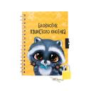 Блокнот ART FOX Записная книжка на замочке «Енотик» Блокнот ART FOX Записная книжка на замочке «Енотик»