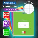 BRAUBERG Тетрадь школьная Классика Ассорти 401991, клетка, 18 л., 20 шт., ассорти BRAUBERG Тетрадь школьная Классика Ассорти 401991, клетка, 18 л., 20 шт., ассорти