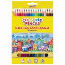 Набор карандашей ЮНЛАНДИЯ Карандаши цветные "Домики" Набор карандашей ЮНЛАНДИЯ Карандаши цветные "Домики"