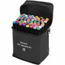 Двусторонние маркеры для скетчинга BRAUBERG набор 48 шт, текстильный чехол 152231 Двусторонние маркеры для скетчинга BRAUBERG набор 48 шт, текстильный чехол 152231
