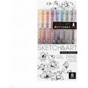 Набор гелевых ручек Bruno Visconti, Sketch&Art "Uni Write.COLORS", 0.5 мм, 8 цветов, арт: 20-0306 Набор гелевых ручек Bruno Visconti, Sketch&Art "Uni Write.COLORS", 0.5 мм, 8 цветов, арт: 20-0306