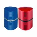 Пластиковая точилка Faber-Castell trio grip 2001 3 отверстия, 2 контейнера, красная/синяя 183801 Пластиковая точилка Faber-Castell trio grip 2001 3 отверстия, 2 контейнера, красная/синяя 183801