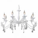 Подвесная люстра Arte Lamp Angelina A5349LM-8WH Цвет арматуры белый Цвет плафонов прозрачный Подвесная люстра Arte Lamp Angelina A5349LM-8WH Цвет арматуры белый Цвет плафонов прозрачный