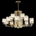 Подвесная люстра Crystal Lux Nicolas SP-PL10+5 Gold/White Подвесная люстра Crystal Lux Nicolas SP-PL10+5 Gold/White