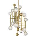 Потолочная люстра на штанге P68084-12 DeLight Collection Fluxus gold в форме шара Потолочная люстра на штанге P68084-12 DeLight Collection Fluxus gold в форме шара