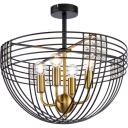 Люстра хрустальная потолочная на штанге в форме клетки (10001/4C Black) Indigo Fresco V000104 Люстра хрустальная потолочная на штанге в форме клетки (10001/4C Black) Indigo Fresco V000104