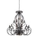 Подвесная люстра ковка Vitaluce V1014/12+6 в виде свечи Подвесная люстра ковка Vitaluce V1014/12+6 в виде свечи