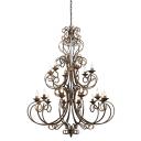 Большая люстра Vitaluce V1094-1/12+6 в виде свечи Большая люстра Vitaluce V1094-1/12+6 в виде свечи