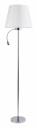 Торшер с подсветкой Arte Lamp Elba A2581PN-2CC Цвет арматуры Серый Цвет плафонов Белый Торшер с подсветкой Arte Lamp Elba A2581PN-2CC Цвет арматуры Серый Цвет плафонов Белый