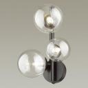 Бра Odeon Light Tovi 4818/3W Цвет плафонов прозрачный Цвет арматуры чёрный Бра Odeon Light Tovi 4818/3W Цвет плафонов прозрачный Цвет арматуры чёрный