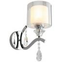 Бра хрусталь настенное Omnilux Bollate OML-70901-01 с подвесками Бра хрусталь настенное Omnilux Bollate OML-70901-01 с подвесками