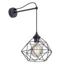 бра VITALUCE Louise алмаз 1х60Вт Е27 металл черный бра VITALUCE Louise алмаз 1х60Вт Е27 металл черный