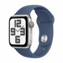 Умные часы Apple Watch SE 2024 (GPS + Cellular), 40 мм, Silver Aluminum Case/Denim Sport Band - S/M Умные часы Apple Watch SE 2024 (GPS + Cellular), 40 мм, Silver Aluminum Case/Denim Sport Band - S/M