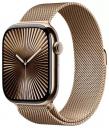 Apple Watch Series 10 42mm Gold Titanium, ремешок Milanese Loop «миланская петля» Apple Watch Series 10 42mm Gold Titanium, ремешок Milanese Loop «миланская петля»