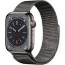 Умные часы Apple Watch Series 8 (GPS+ Cellular), 41 мм, Graphite Stainless Steel Case/Graphite Milanese Loop - One Size Умные часы Apple Watch Series 8 (GPS+ Cellular), 41 мм, Graphite Stainless Steel Case/Graphite Milanese Loop - One Size