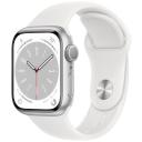 Умные часы Apple Watch Series 8 41 мм Aluminium Case GPS, silver/white Sport Band Умные часы Apple Watch Series 8 41 мм Aluminium Case GPS, silver/white Sport Band