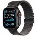 Apple Watch Ultra 2 49 мм «Black Titanium» Case with Black Titanium Milanese Loop M Apple Watch Ultra 2 49 мм «Black Titanium» Case with Black Titanium Milanese Loop M