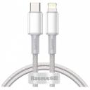 Кабель Baseus High Density Braided USB Type-C - Lightning 20W 1m White CATLGD-02 Кабель Baseus High Density Braided USB Type-C - Lightning 20W 1m White CATLGD-02