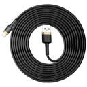 Кабель Baseus Cafule USB - Lightning 2A (CALKLF), длина 3 м, 1 шт., черный/золотистый Кабель Baseus Cafule USB - Lightning 2A (CALKLF), длина 3 м, 1 шт., черный/золотистый