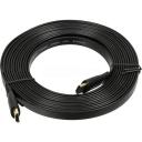 Кабель аудио-видео High Speed ver.1.4 Flat, HDMI (m) - HDMI (m), ver 1.4, 5м, GOLD, FLAT, черный Кабель аудио-видео High Speed ver.1.4 Flat, HDMI (m) - HDMI (m), ver 1.4, 5м, GOLD, FLAT, черный