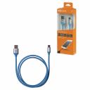 Дата-кабель, ДК 17, USB - USB Type-C, 1 м, силиконовая оплетка, голубой, TDM, цена за 1 шт Дата-кабель, ДК 17, USB - USB Type-C, 1 м, силиконовая оплетка, голубой, TDM, цена за 1 шт