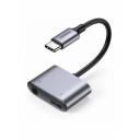Адаптер UGREEN CM231 (60164) USB-C to 3.5mm Audio Adapter with PD серый Адаптер UGREEN CM231 (60164) USB-C to 3.5mm Audio Adapter with PD серый