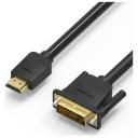 Кабель Vention HDMI(19M)-DVI-D(25M) (ABFB), длина 2 м, 1 шт., черный Кабель Vention HDMI(19M)-DVI-D(25M) (ABFB), длина 2 м, 1 шт., черный