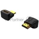 Переходник HDMI v2.0 19M/19F угловой Vention Адаптер угол 270 универсальный для компьютеров, мониторов, проекторов, арт. AIQB0 Переходник HDMI v2.0 19M/19F угловой Vention Адаптер угол 270 универсальный для компьютеров, мониторов, проекторов, арт. AIQB0