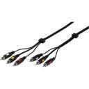 Кабель Vivanco 47029 (3RCA-3RCA) 2 м Кабель Vivanco 47029 (3RCA-3RCA) 2 м