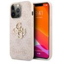 Чехол Guess PU 4G Big metal logo Hard для iPhone 13 Pro Max, цвет Розовый (GUHCP13X4GMGPI) Чехол Guess PU 4G Big metal logo Hard для iPhone 13 Pro Max, цвет Розовый (GUHCP13X4GMGPI)