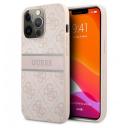 Чехол Guess PU 4G Stripe printed logo Hard для iPhone 13 Pro, цвет Розовый (GUHCP13L4GDPI) Чехол Guess PU 4G Stripe printed logo Hard для iPhone 13 Pro, цвет Розовый (GUHCP13L4GDPI)