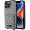Чехол Lagerfeld PU Saffiano Monogram with Cardslot Hard для iPhone 13 Pro, серебристый Чехол Lagerfeld PU Saffiano Monogram with Cardslot Hard для iPhone 13 Pro, серебристый