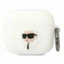 Karl Lagerfeld чехол для Airpods 3 (2021), Silicone case with ring NFT 3D Karl белый Karl Lagerfeld чехол для Airpods 3 (2021), Silicone case with ring NFT 3D Karl белый