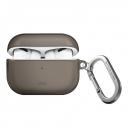 Чехол для AirPods Pro (2-го поколения) Uniq Glase с карабином Smoke Grey Чехол для AirPods Pro (2-го поколения) Uniq Glase с карабином Smoke Grey