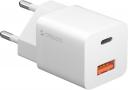 Сетевое зарядное устройство Deppa USB-C + USB-A, PD 3.0, QC 3.0, GaN, 20 Вт белый Сетевое зарядное устройство Deppa USB-C + USB-A, PD 3.0, QC 3.0, GaN, 20 Вт белый